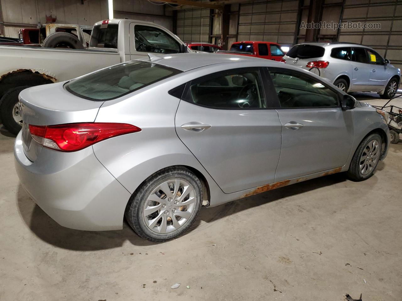 2012 Hyundai Elantra Gls Silver vin: 5NPDH4AE1CH098569