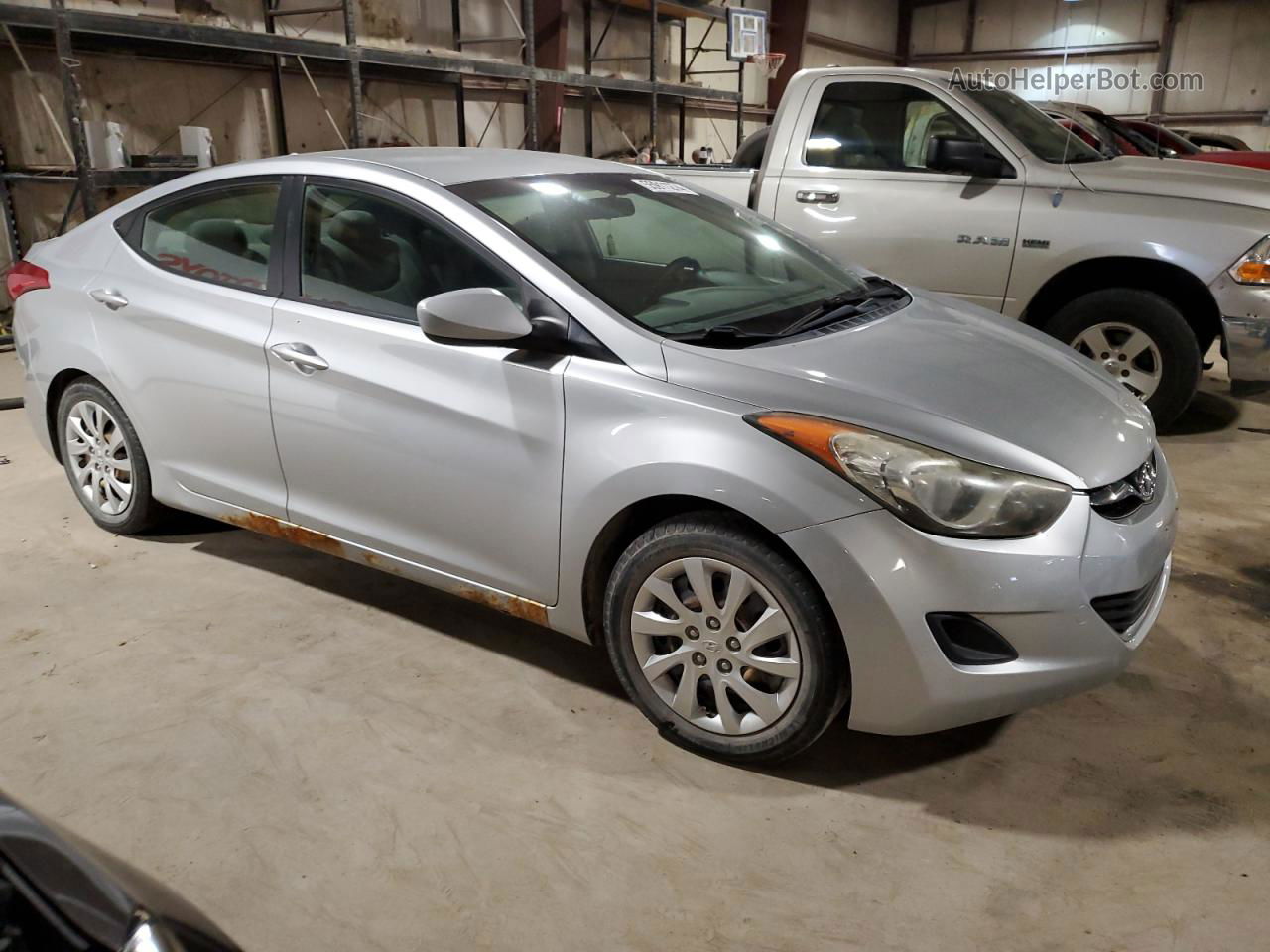 2012 Hyundai Elantra Gls Silver vin: 5NPDH4AE1CH098569