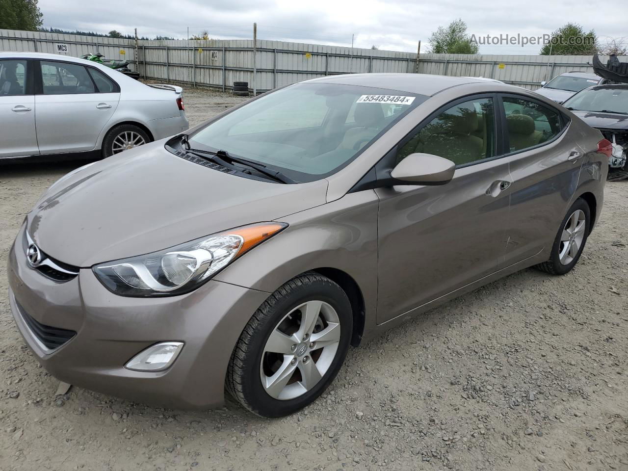 2012 Hyundai Elantra Gls Tan vin: 5NPDH4AE1CH104581