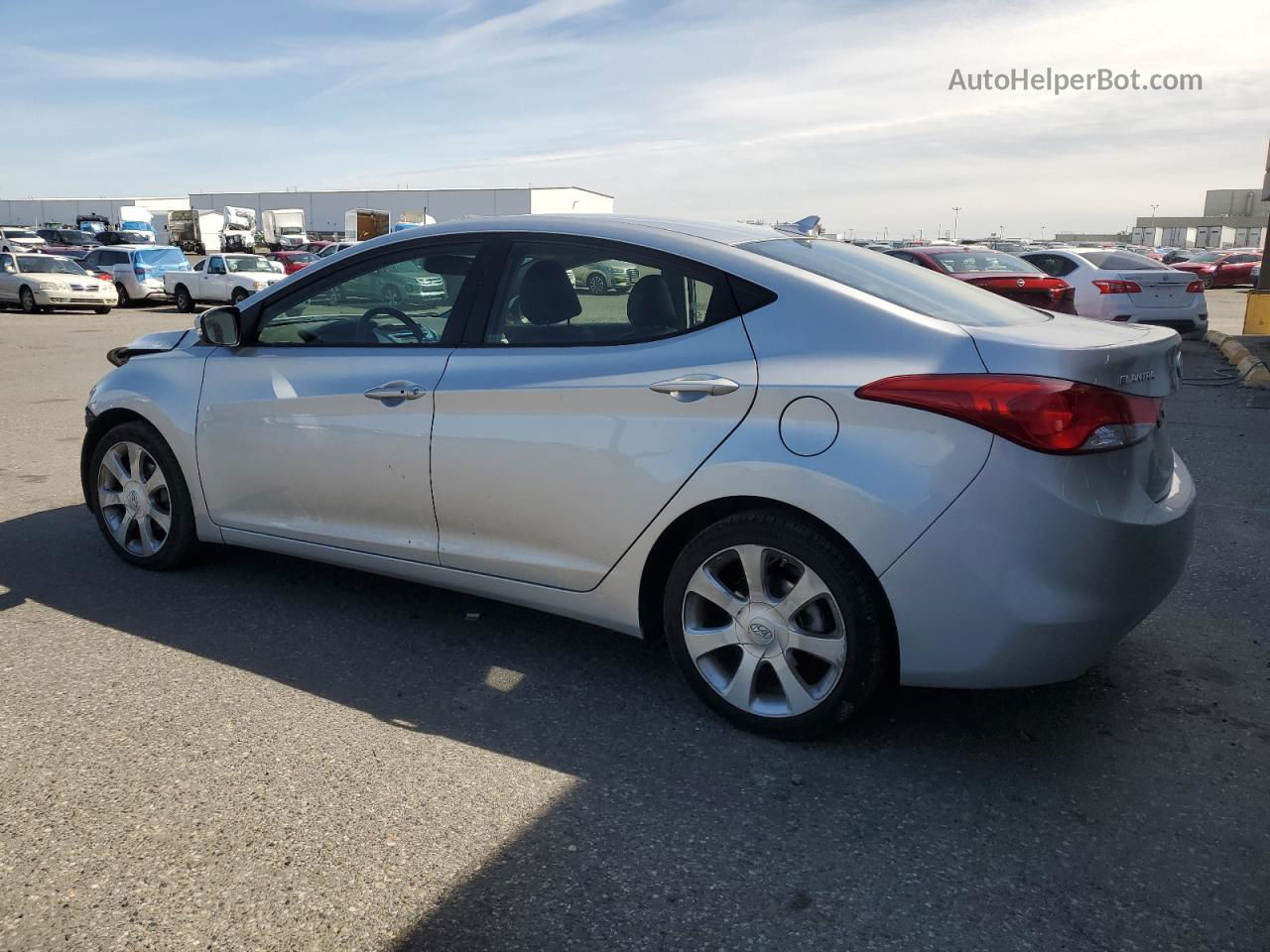 2012 Hyundai Elantra Gls Silver vin: 5NPDH4AE1CH107478