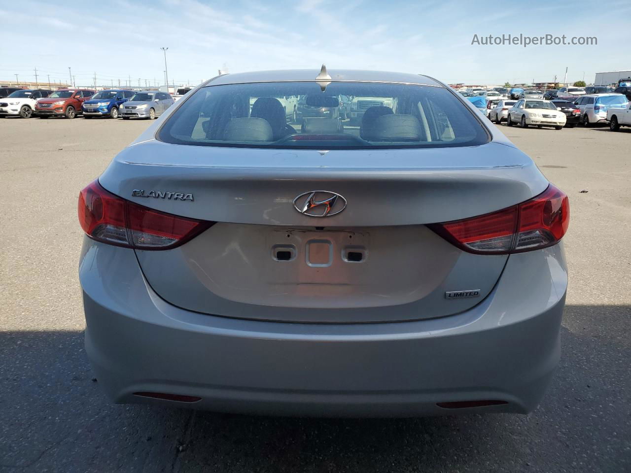 2012 Hyundai Elantra Gls Silver vin: 5NPDH4AE1CH107478