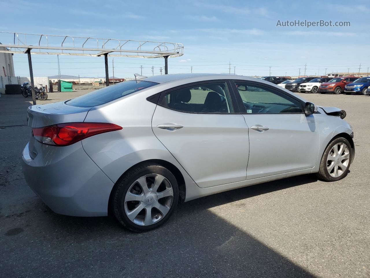 2012 Hyundai Elantra Gls Silver vin: 5NPDH4AE1CH107478