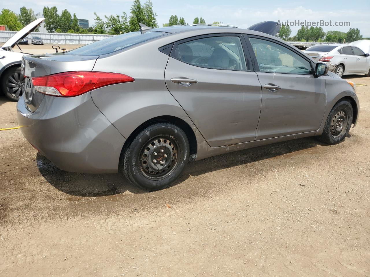 2012 Hyundai Elantra Gls Gray vin: 5NPDH4AE1CH121137