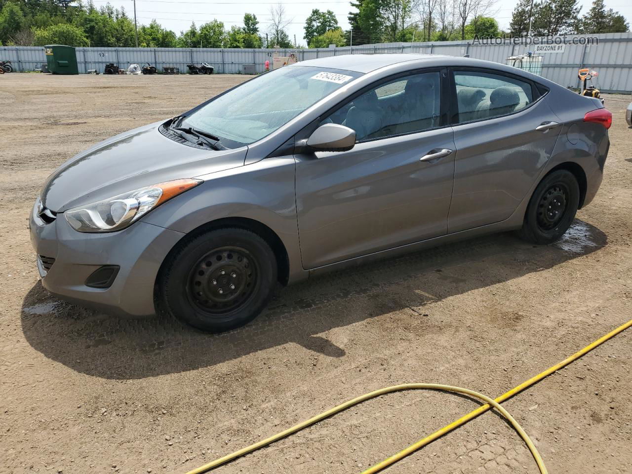 2012 Hyundai Elantra Gls Gray vin: 5NPDH4AE1CH121137