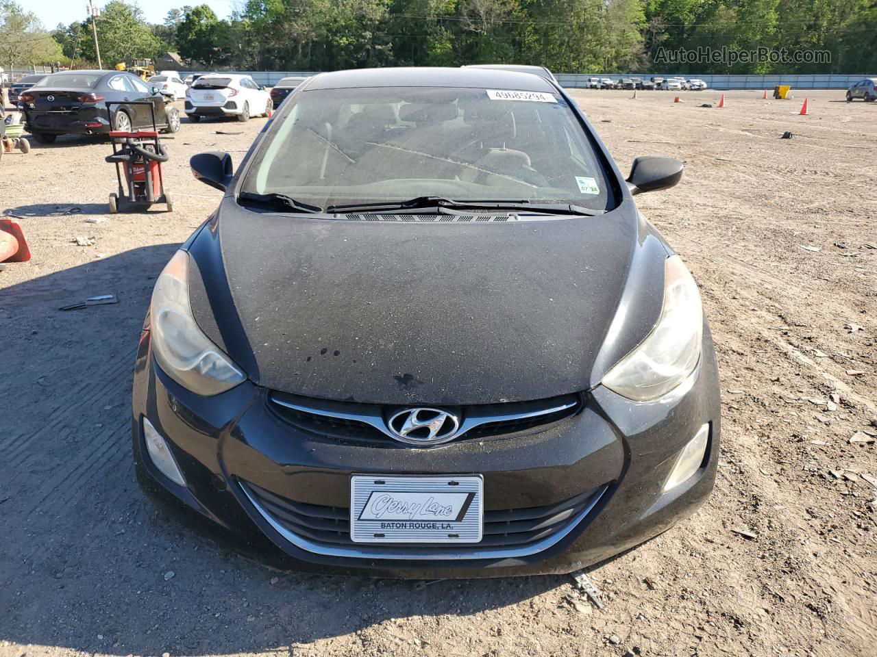 2012 Hyundai Elantra Gls Black vin: 5NPDH4AE1CH139413