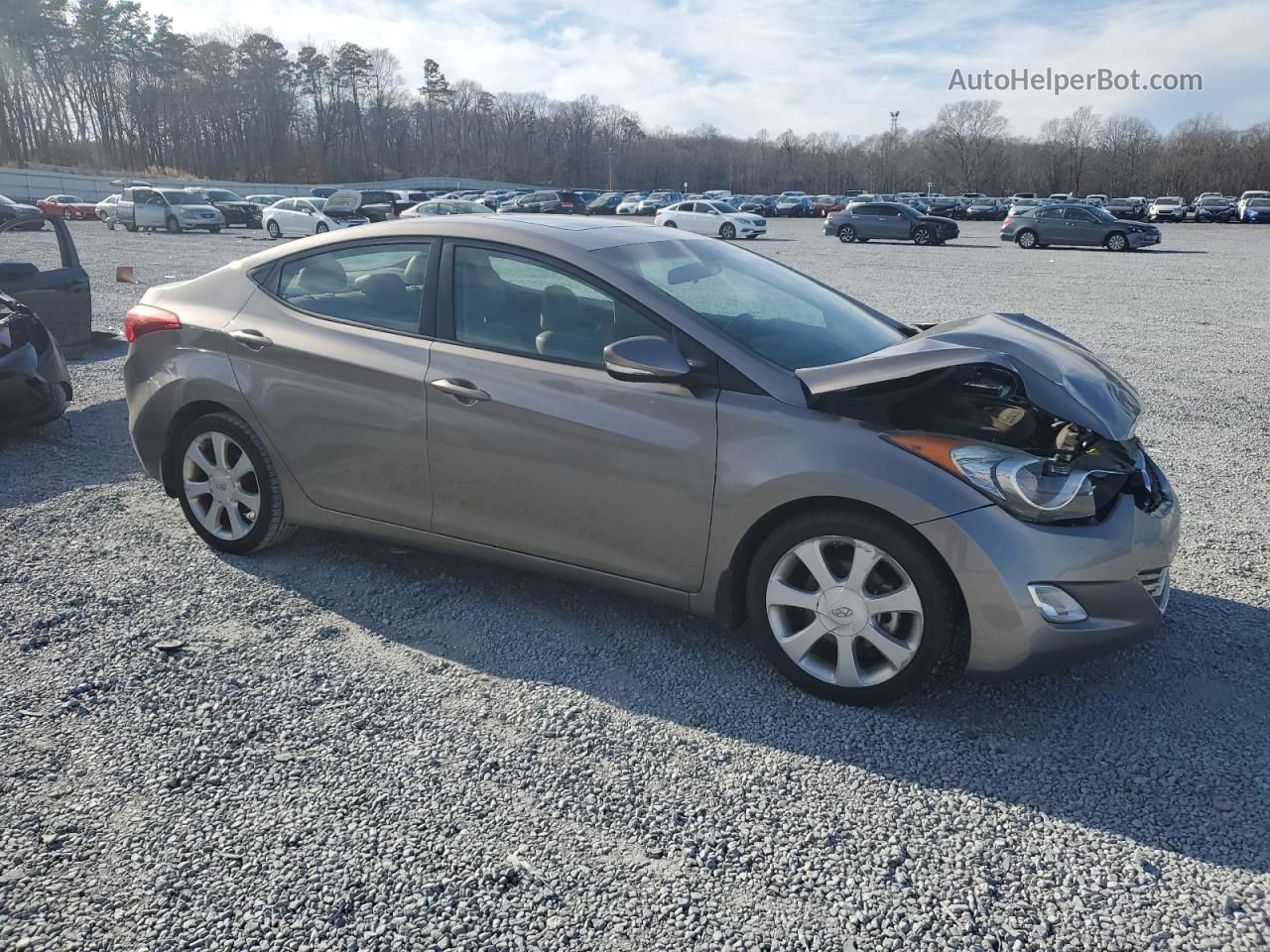 2013 Hyundai Elantra Gls Tan vin: 5NPDH4AE1DH166290