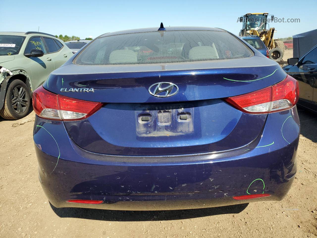 2013 Hyundai Elantra Gls Синий vin: 5NPDH4AE1DH208960