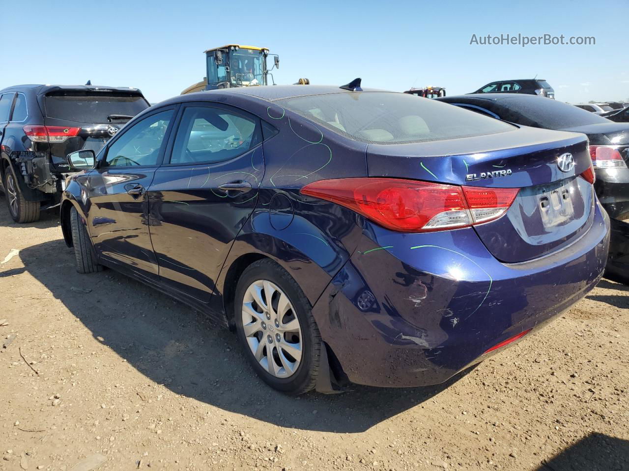 2013 Hyundai Elantra Gls Синий vin: 5NPDH4AE1DH208960