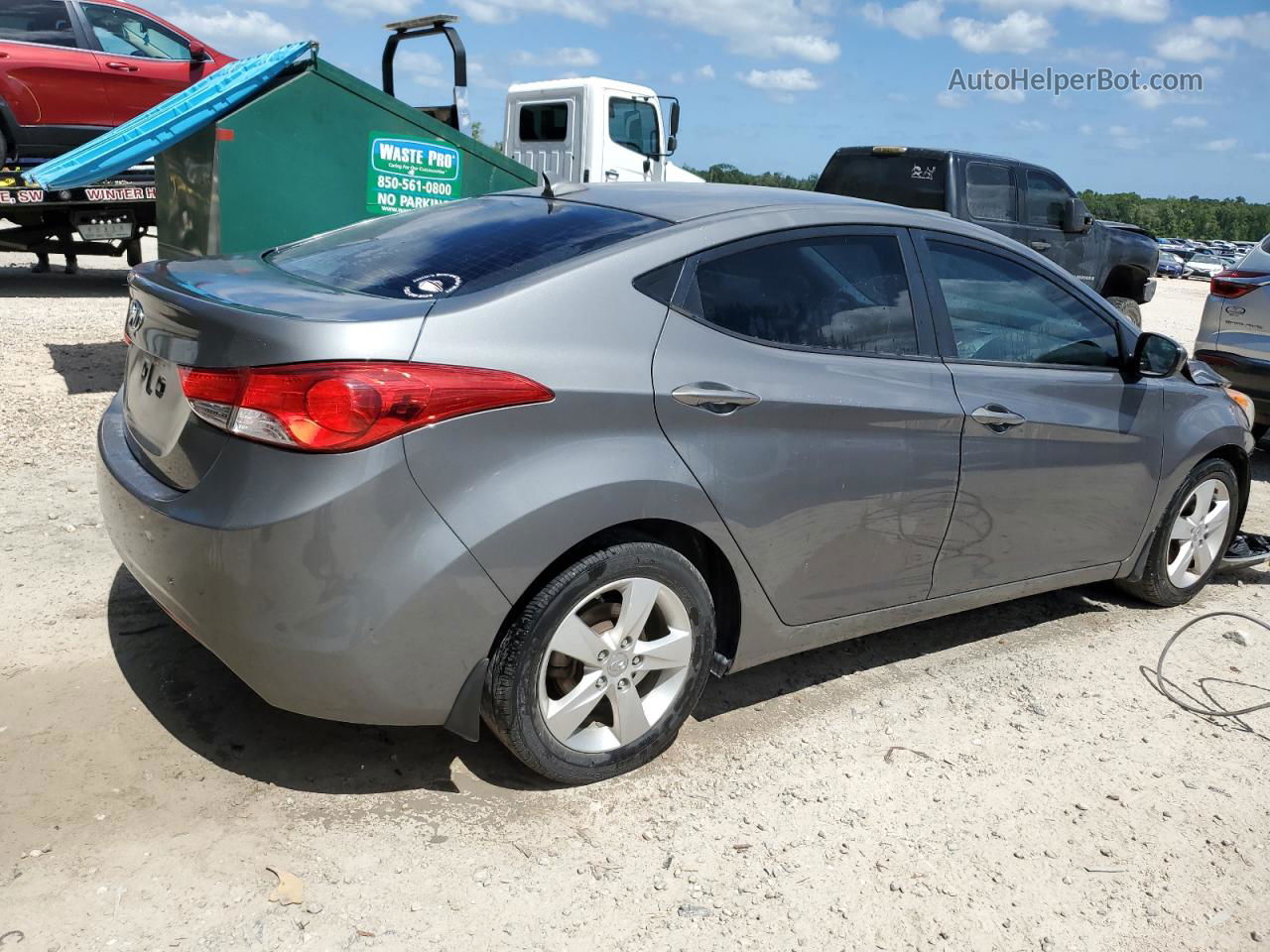 2013 Hyundai Elantra Gls Серый vin: 5NPDH4AE1DH214788