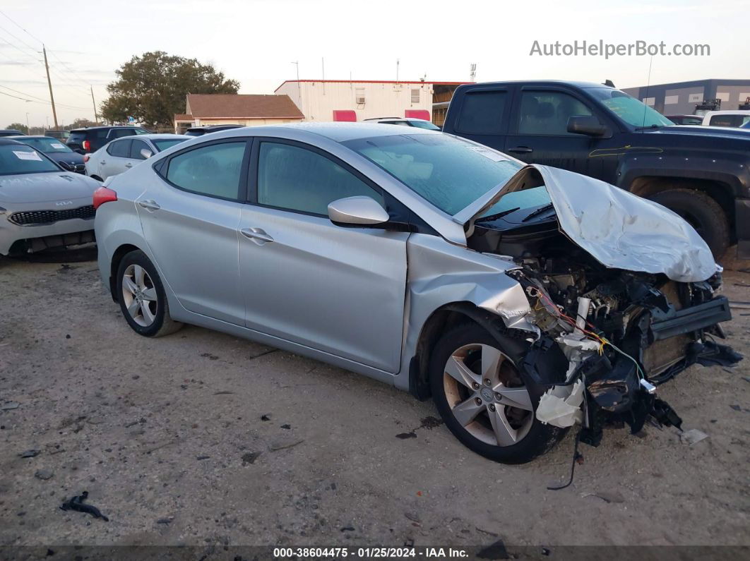 2013 Hyundai Elantra Gls Silver vin: 5NPDH4AE1DH217514