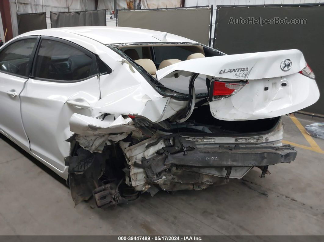 2013 Hyundai Elantra Gls White vin: 5NPDH4AE1DH248147