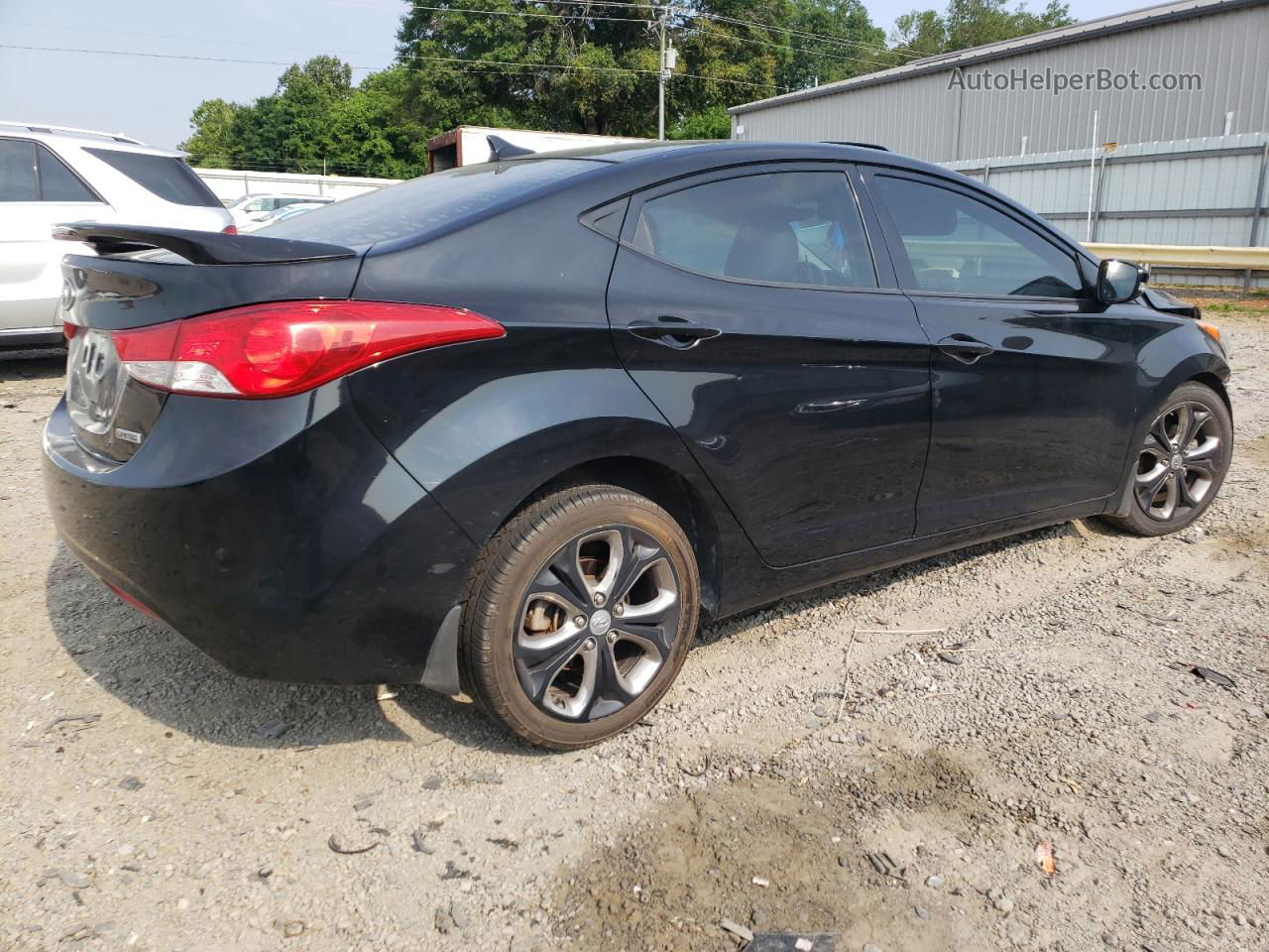 2013 Hyundai Elantra Gls Black vin: 5NPDH4AE1DH259813