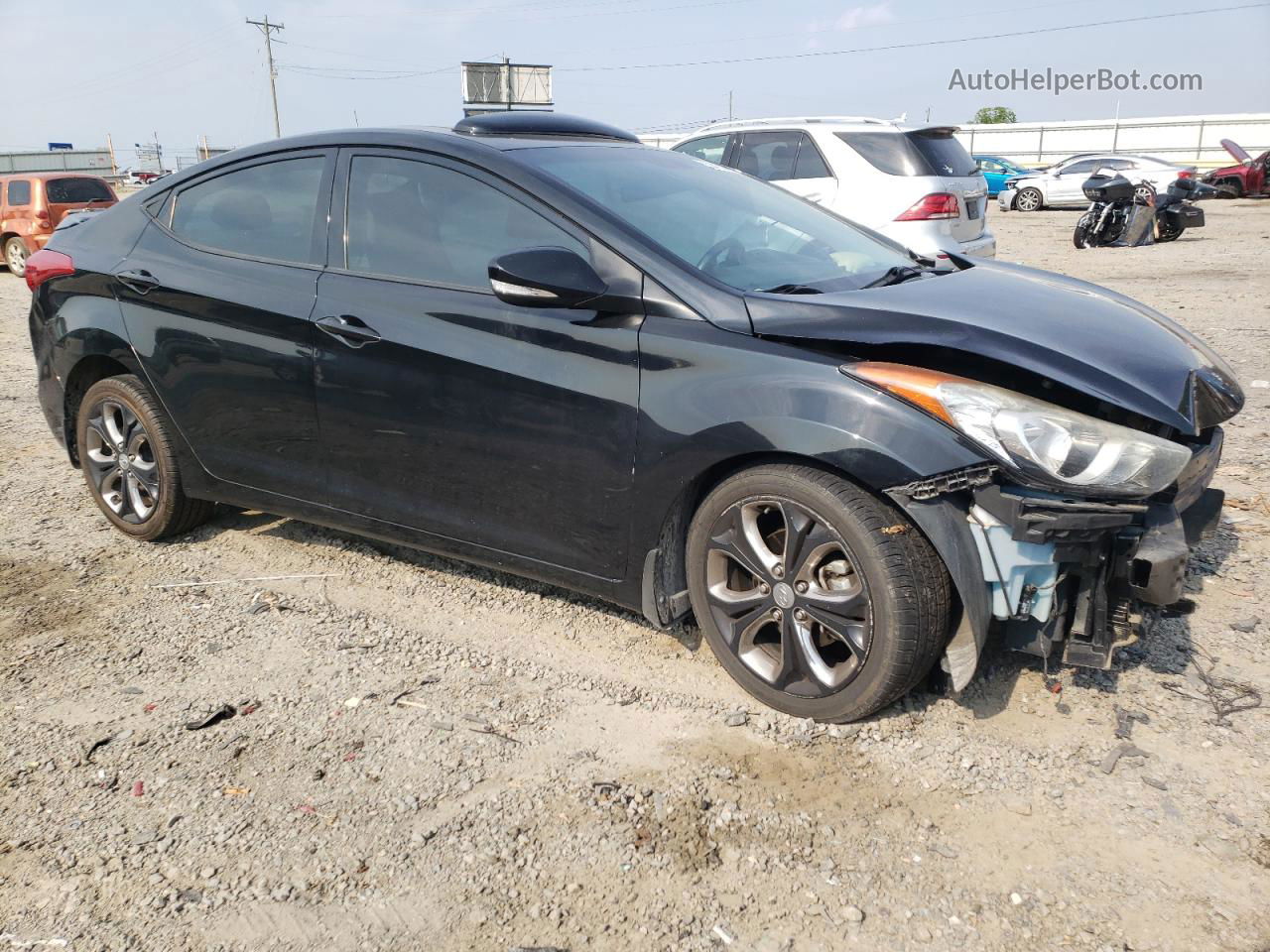 2013 Hyundai Elantra Gls Black vin: 5NPDH4AE1DH259813