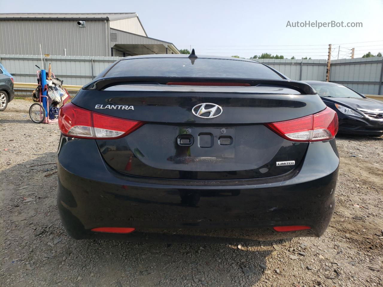 2013 Hyundai Elantra Gls Черный vin: 5NPDH4AE1DH259813