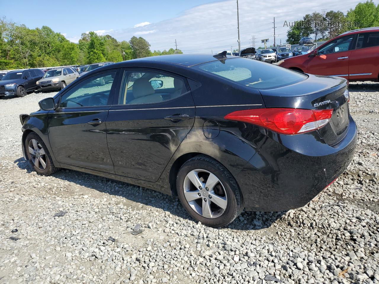 2013 Hyundai Elantra Gls Black vin: 5NPDH4AE1DH260251