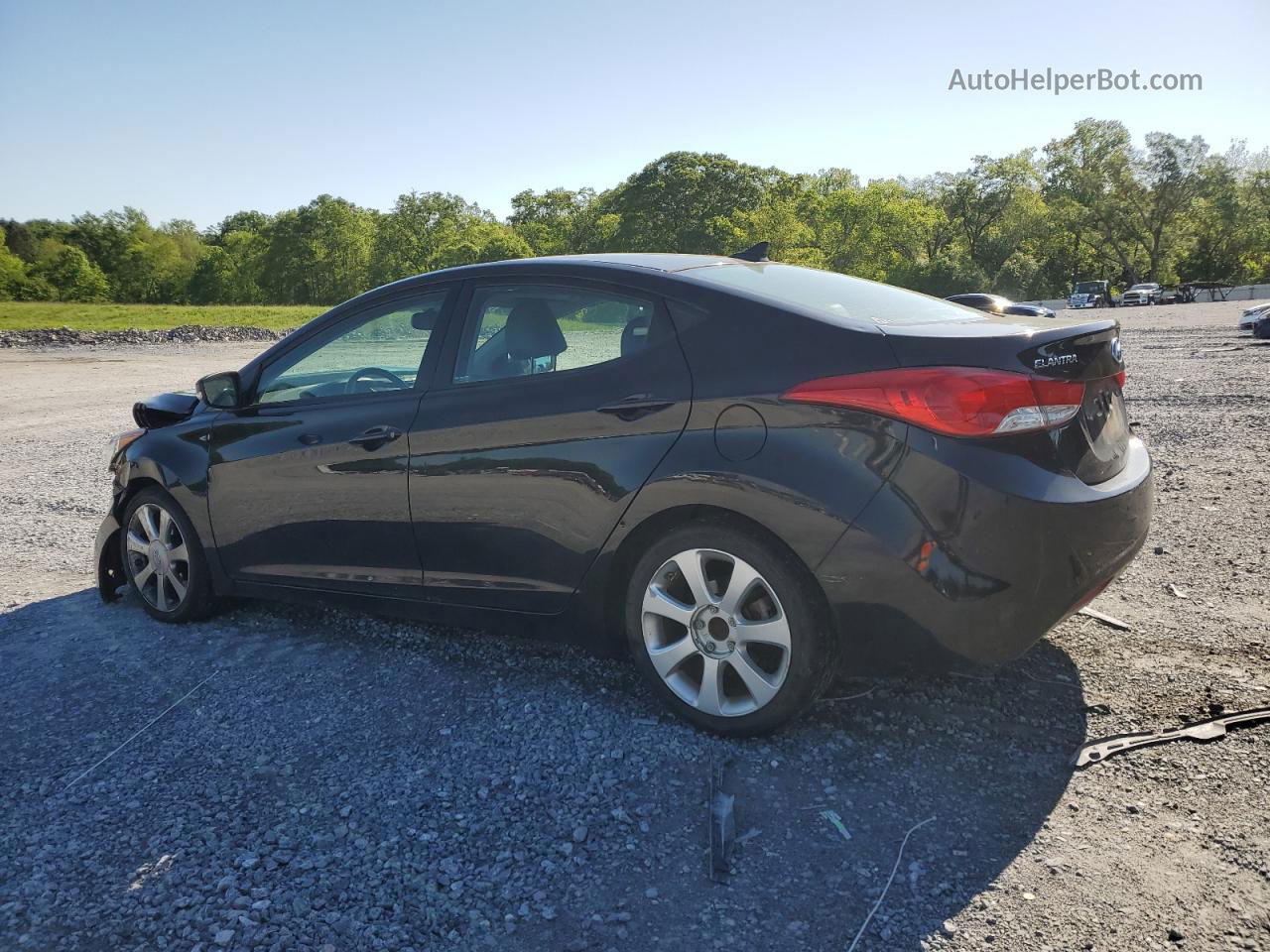 2013 Hyundai Elantra Gls Black vin: 5NPDH4AE1DH277244