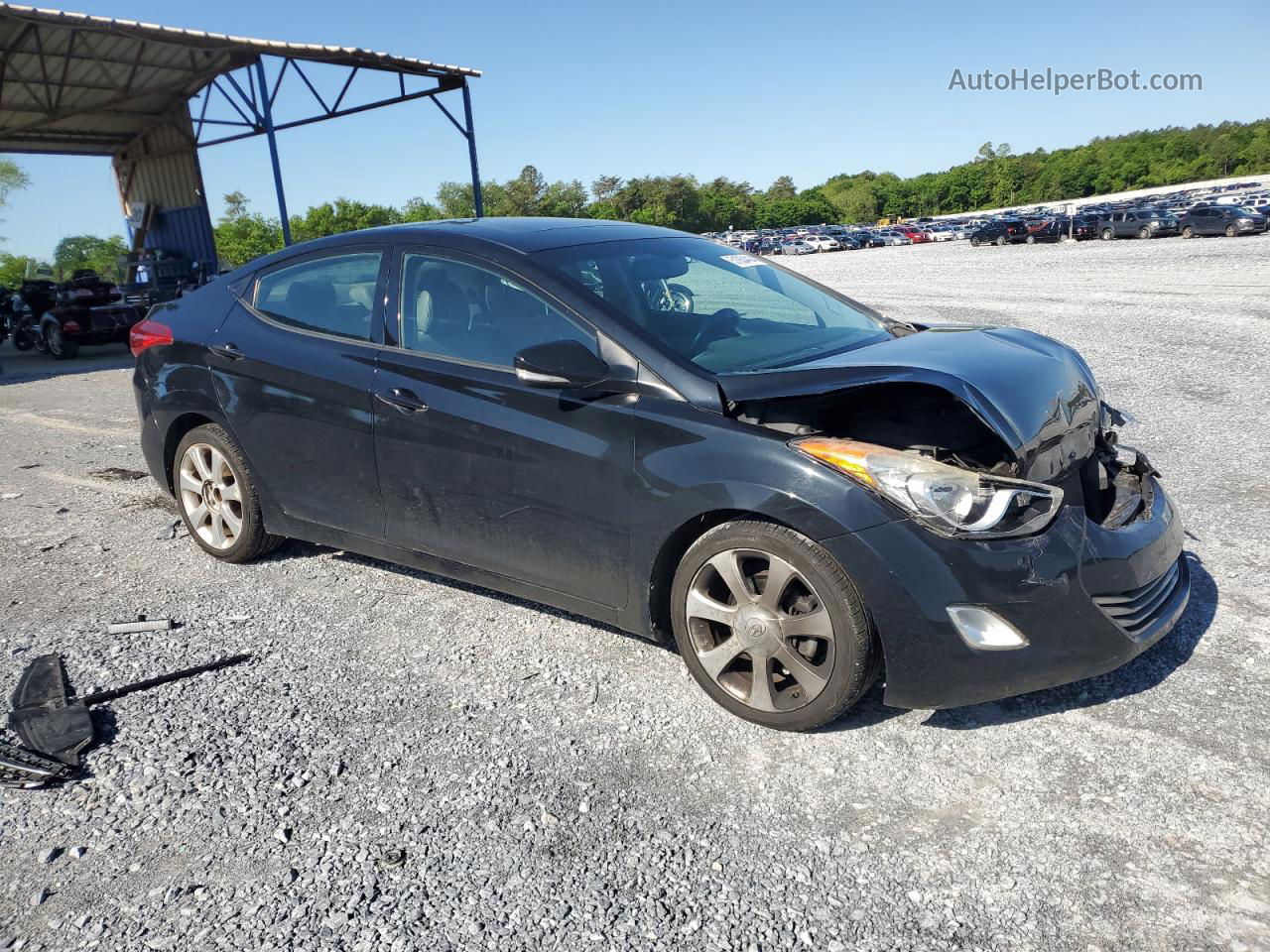 2013 Hyundai Elantra Gls Black vin: 5NPDH4AE1DH277244