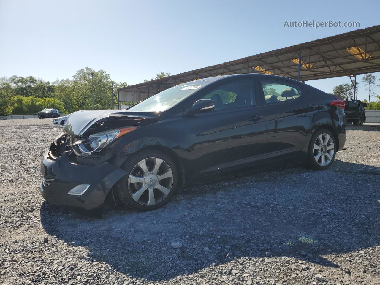 2013 Hyundai Elantra Gls Black vin: 5NPDH4AE1DH277244