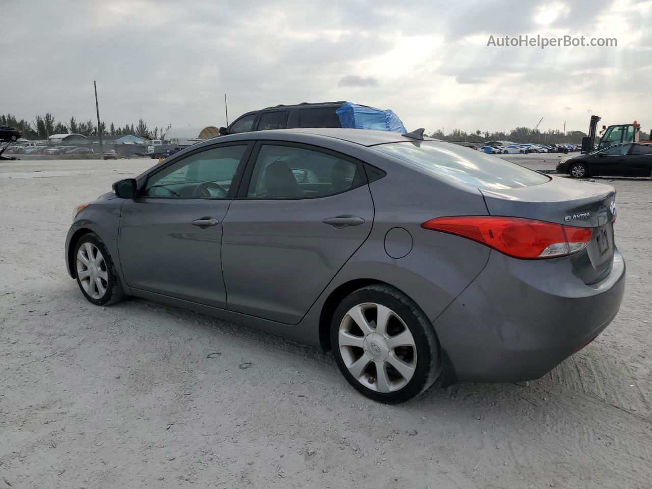 2013 Hyundai Elantra Gls Gray vin: 5NPDH4AE1DH281410