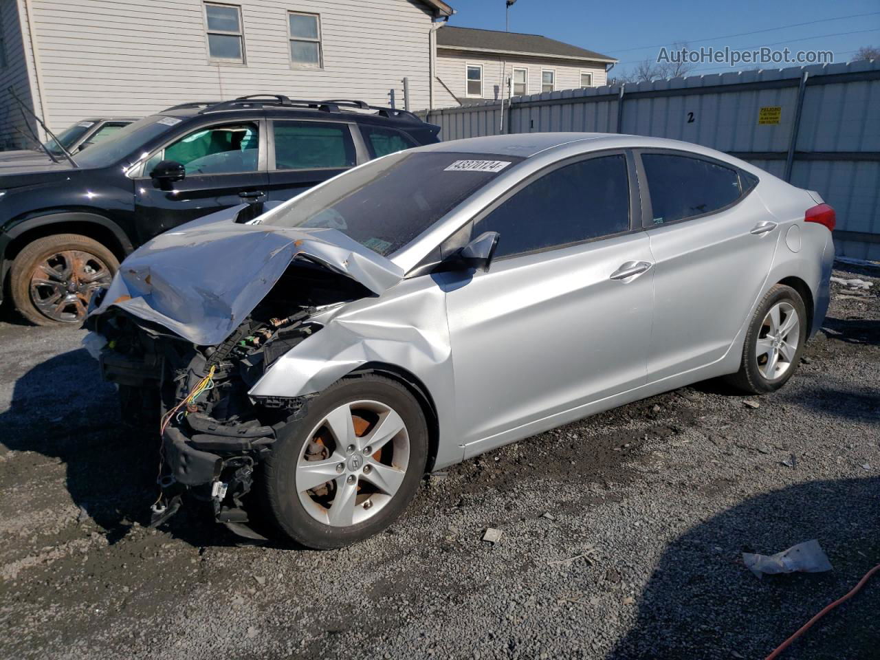 2013 Hyundai Elantra Gls Silver vin: 5NPDH4AE1DH318729