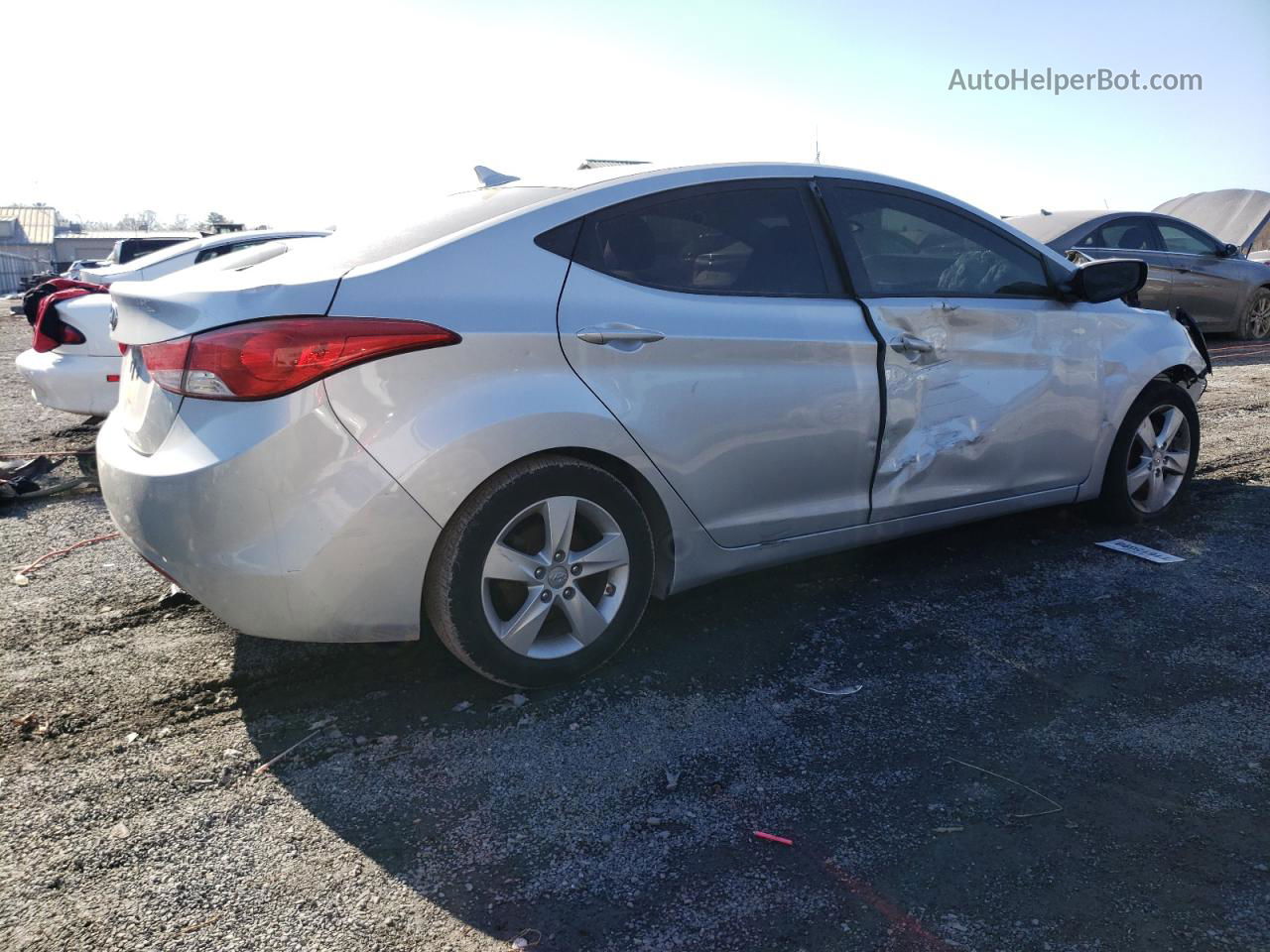 2013 Hyundai Elantra Gls Silver vin: 5NPDH4AE1DH318729