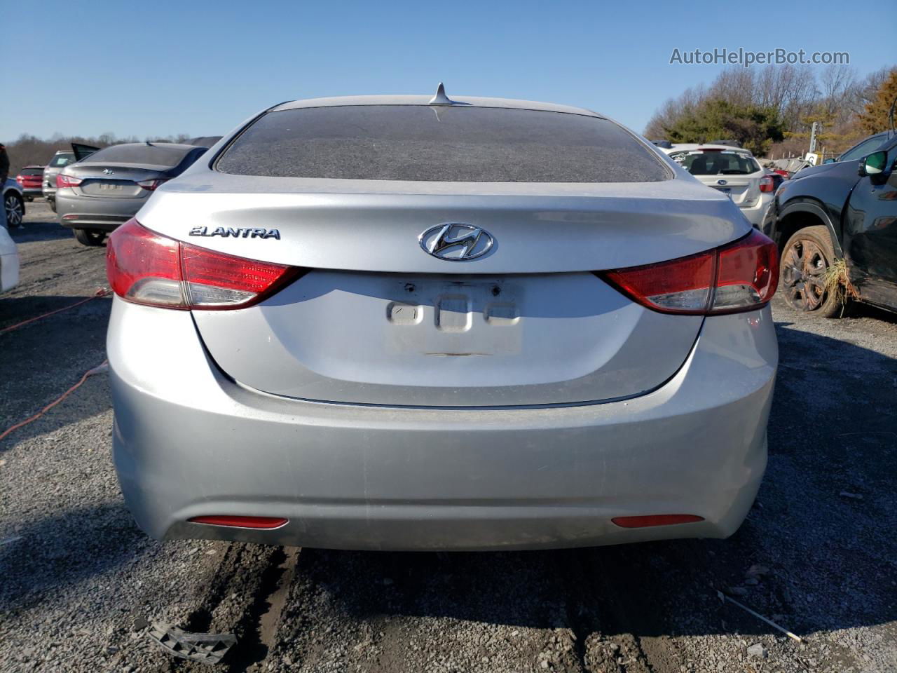 2013 Hyundai Elantra Gls Silver vin: 5NPDH4AE1DH318729