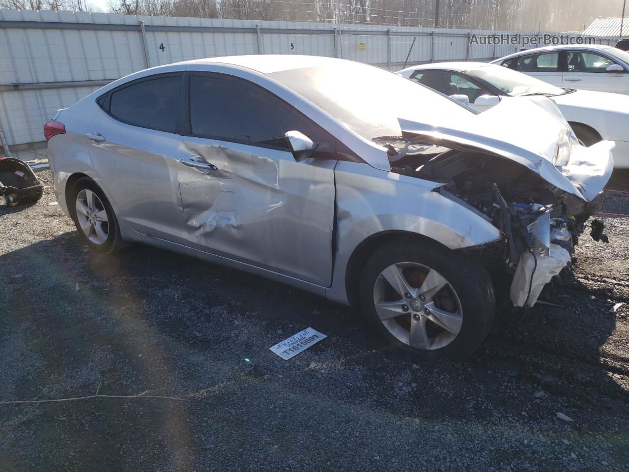 2013 Hyundai Elantra Gls Silver vin: 5NPDH4AE1DH318729