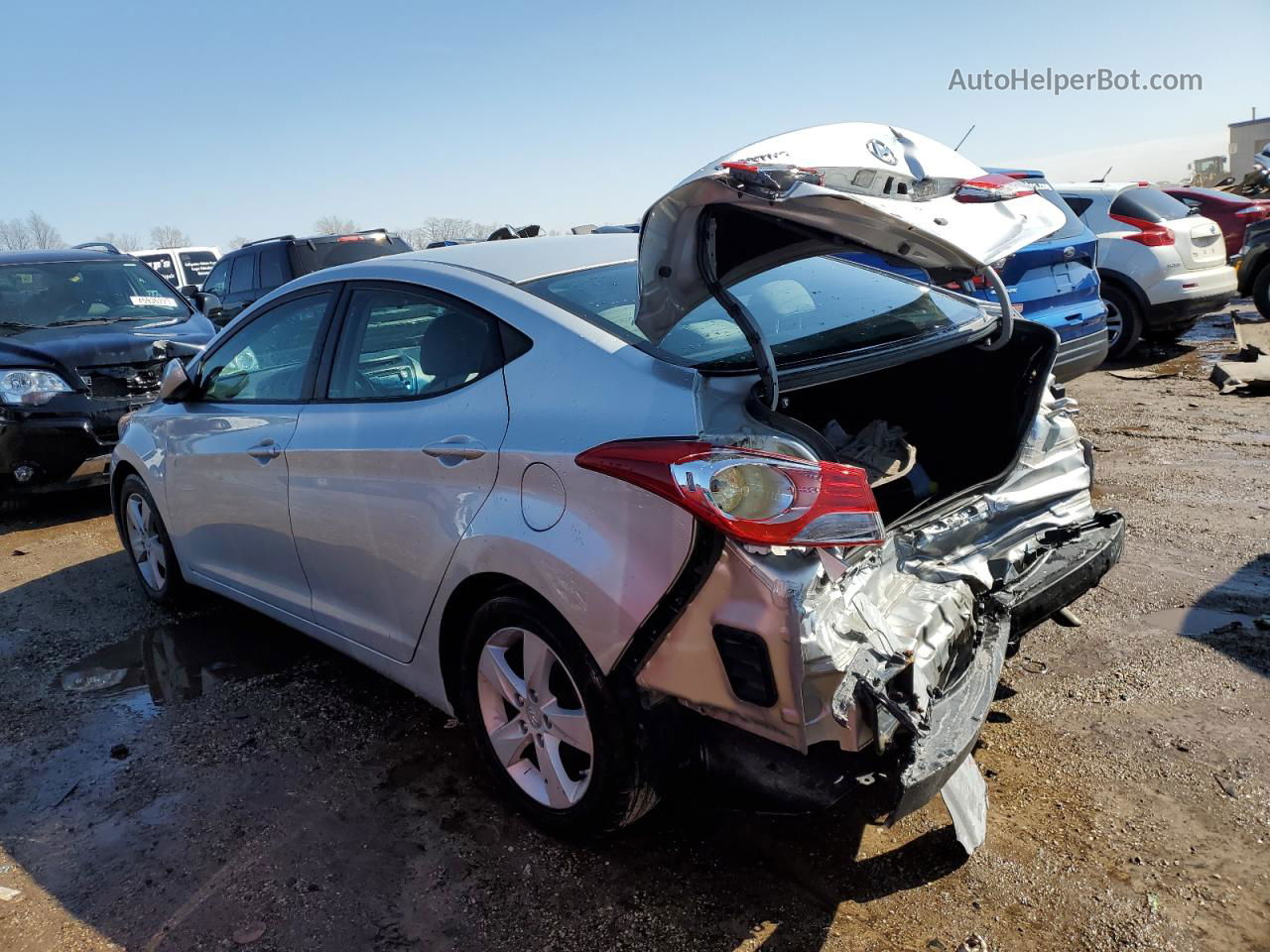 2013 Hyundai Elantra Gls Silver vin: 5NPDH4AE1DH360642