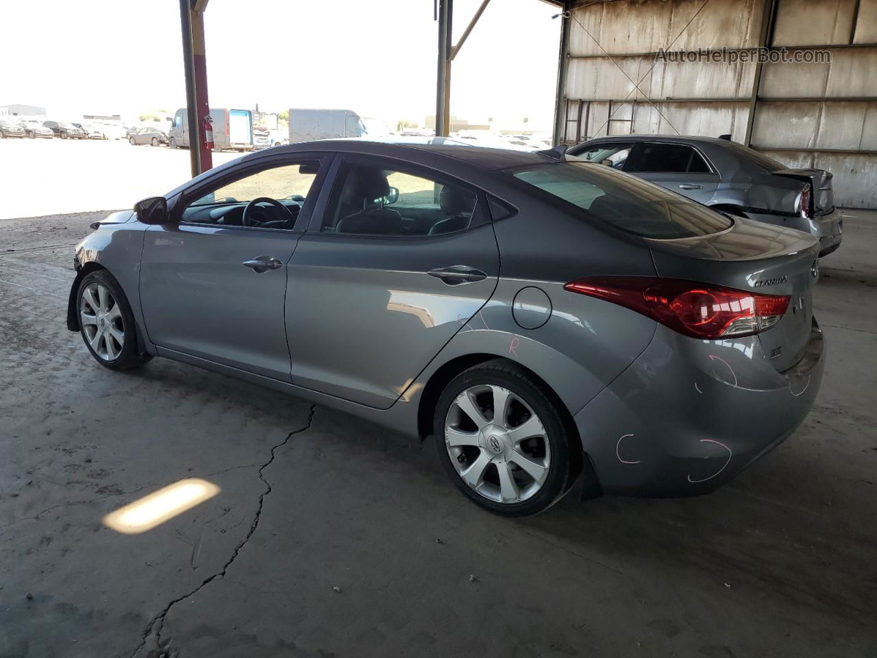 2013 Hyundai Elantra Gls Gray vin: 5NPDH4AE1DH380714