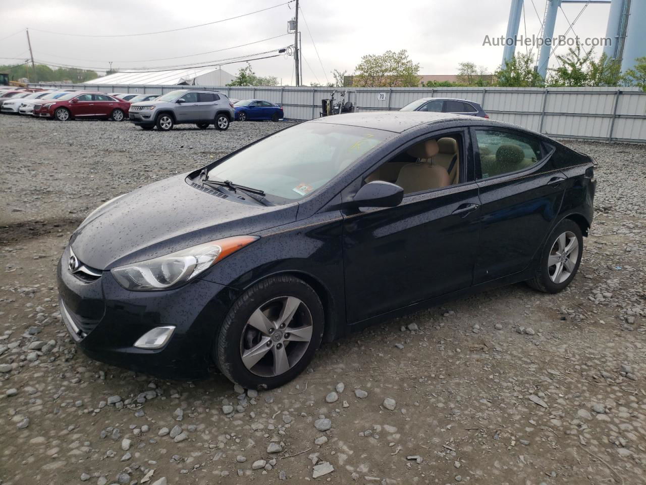 2013 Hyundai Elantra Gls Черный vin: 5NPDH4AE1DH424193