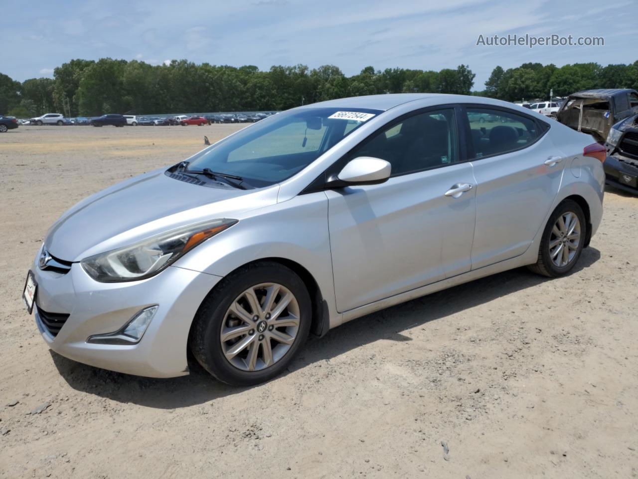 2014 Hyundai Elantra Se Silver vin: 5NPDH4AE1EH455154