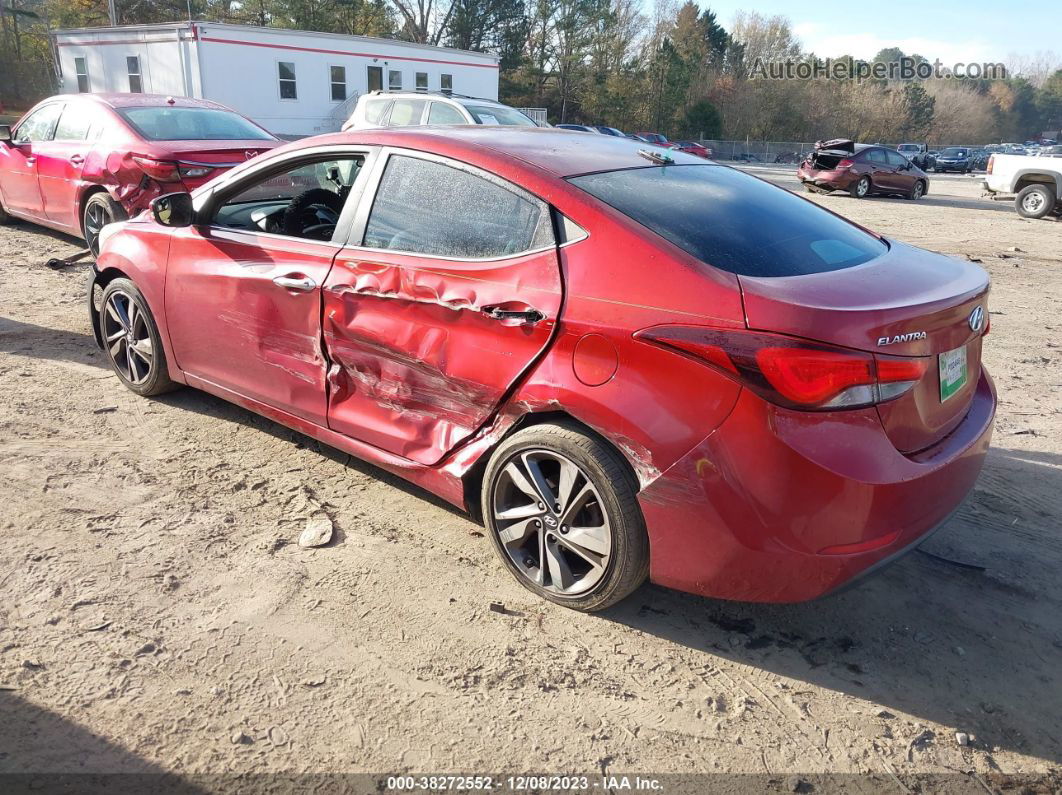 2014 Hyundai Elantra Limited Red vin: 5NPDH4AE1EH455235