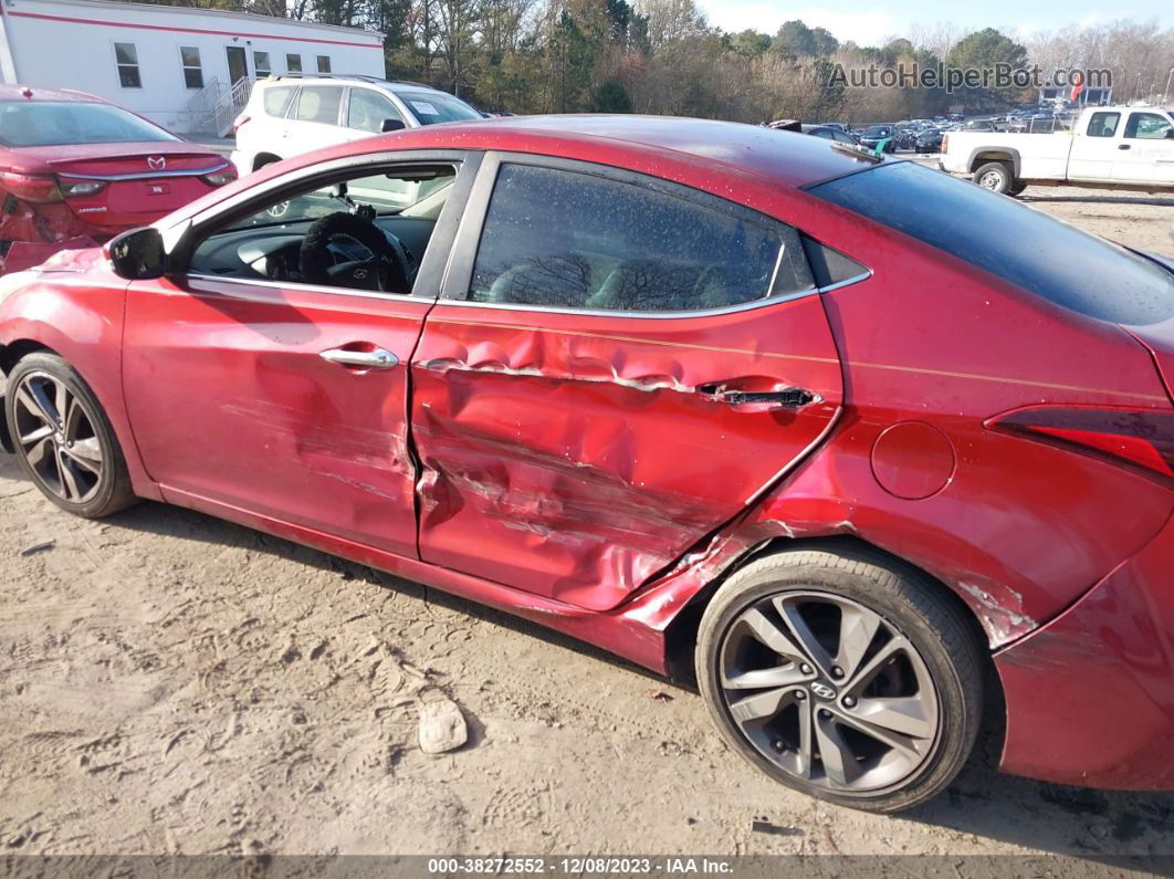 2014 Hyundai Elantra Limited Red vin: 5NPDH4AE1EH455235