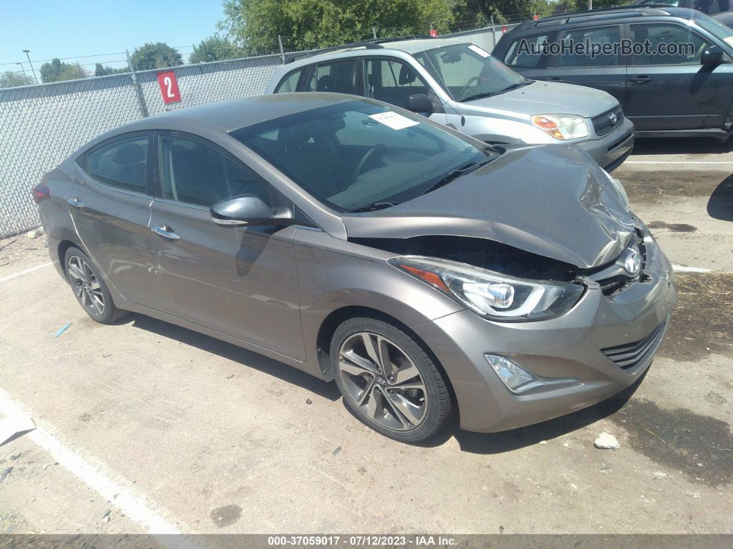 2014 Hyundai Elantra Limited Brown vin: 5NPDH4AE1EH457910