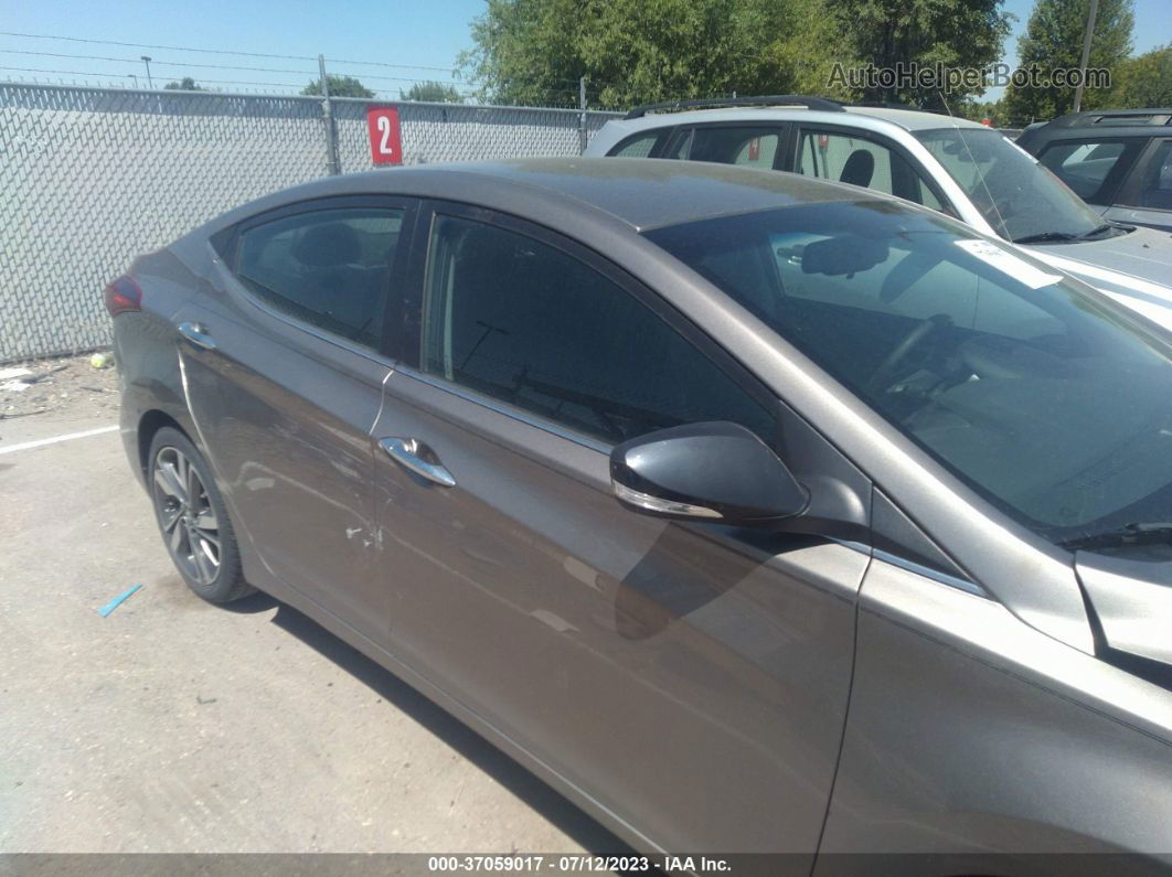 2014 Hyundai Elantra Limited Brown vin: 5NPDH4AE1EH457910