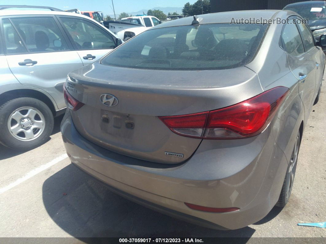 2014 Hyundai Elantra Limited Brown vin: 5NPDH4AE1EH457910