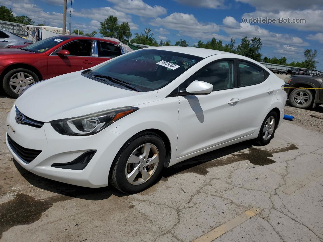 2014 Hyundai Elantra Se White vin: 5NPDH4AE1EH462296