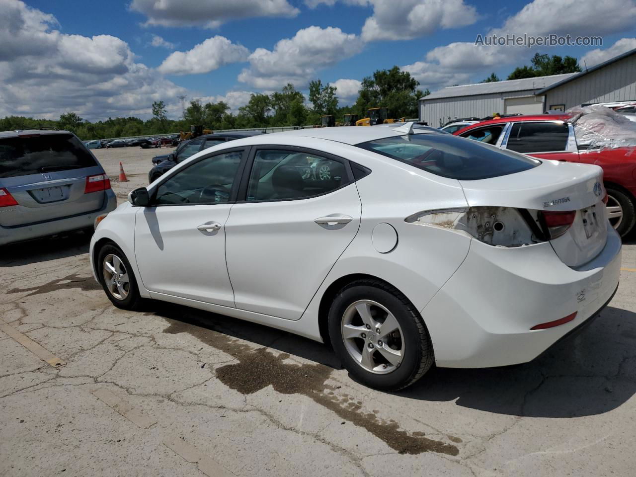 2014 Hyundai Elantra Se White vin: 5NPDH4AE1EH462296