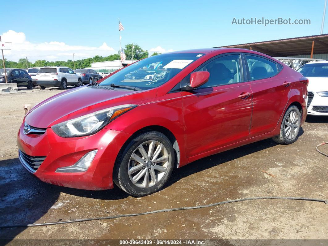 2014 Hyundai Elantra Se Red vin: 5NPDH4AE1EH462315