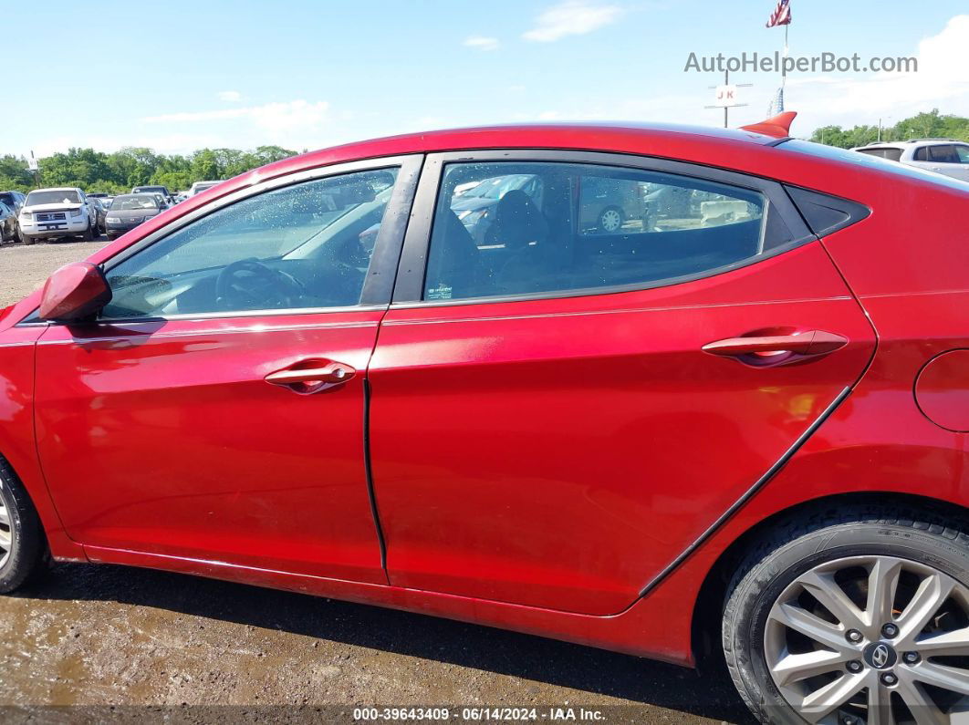 2014 Hyundai Elantra Se Red vin: 5NPDH4AE1EH462315