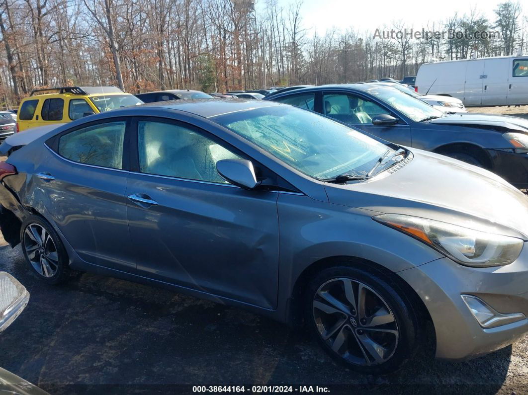 2014 Hyundai Elantra Limited Gray vin: 5NPDH4AE1EH467501