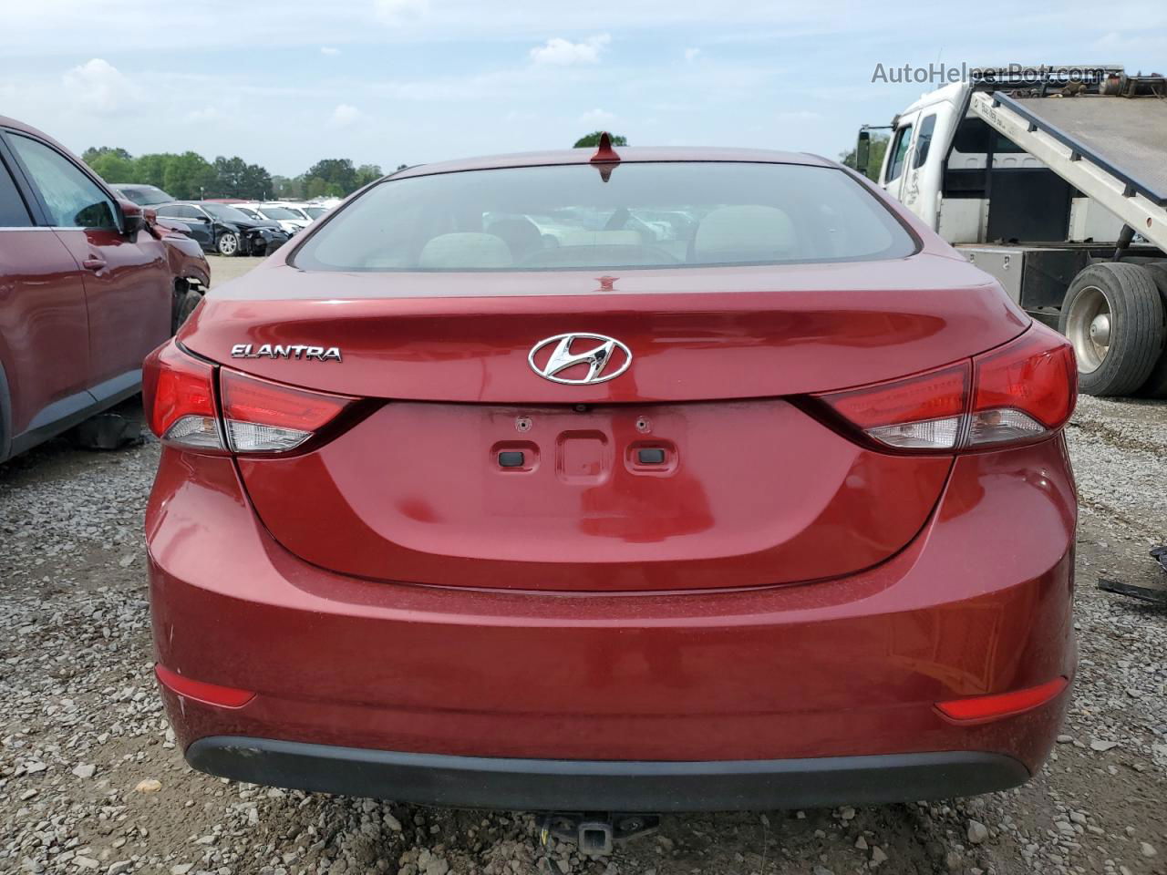 2014 Hyundai Elantra Se Maroon vin: 5NPDH4AE1EH482323