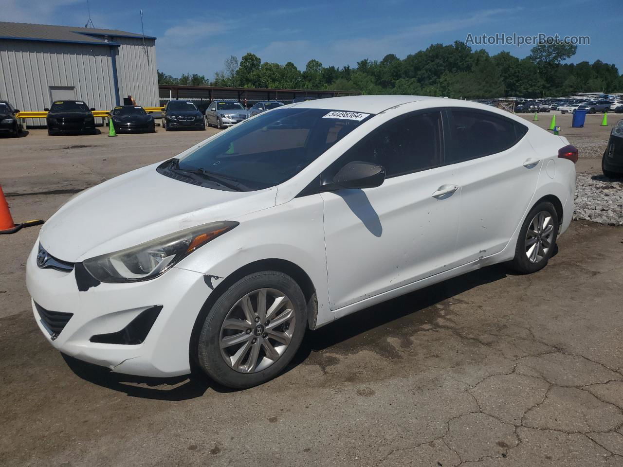 2014 Hyundai Elantra Se White vin: 5NPDH4AE1EH501050