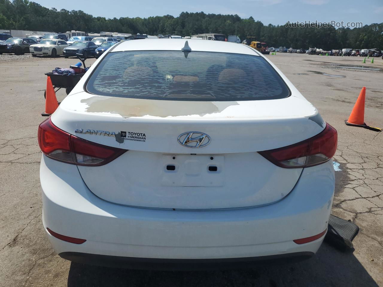 2014 Hyundai Elantra Se White vin: 5NPDH4AE1EH501050