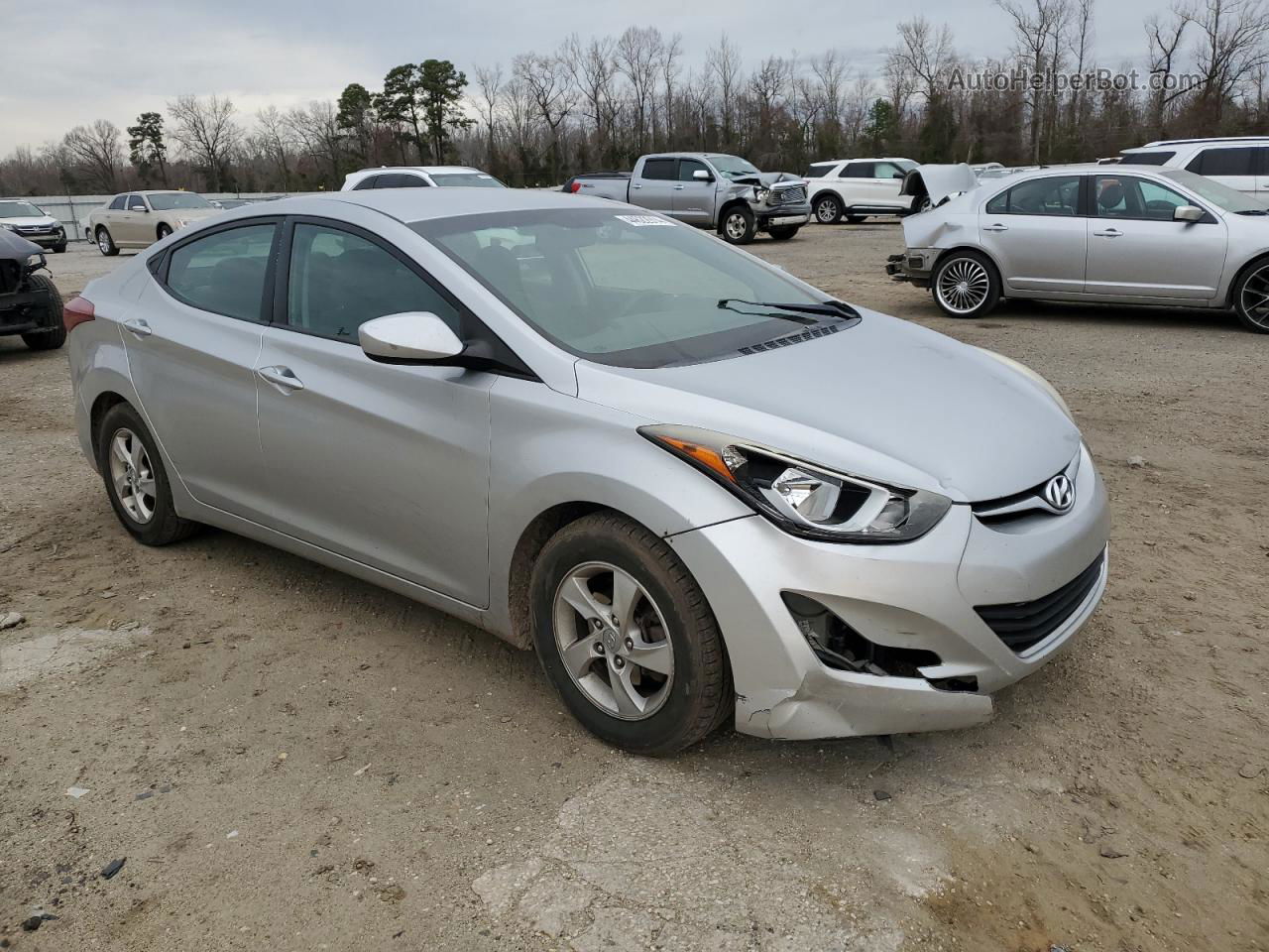 2014 Hyundai Elantra Se Silver vin: 5NPDH4AE1EH511254