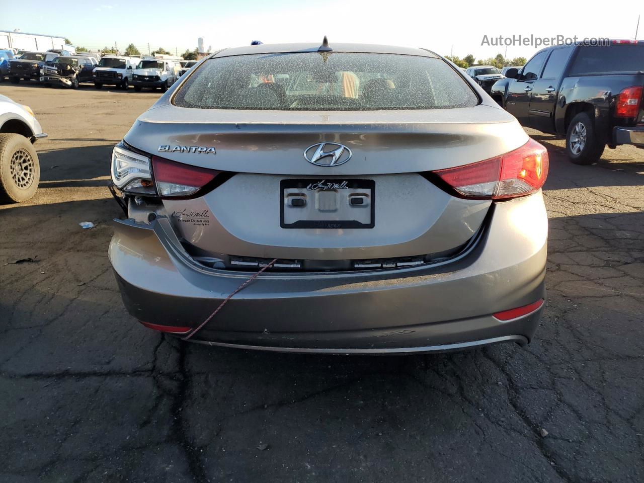 2014 Hyundai Elantra Se Gray vin: 5NPDH4AE1EH531794