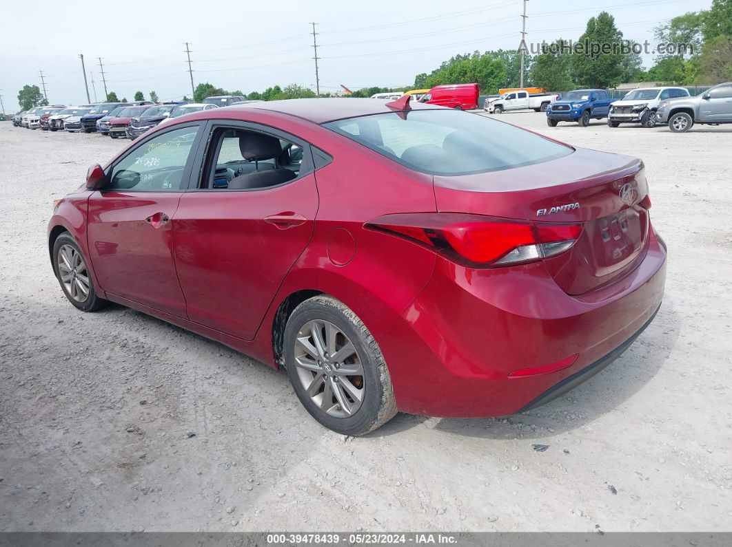 2014 Hyundai Elantra Se Red vin: 5NPDH4AE1EH533805