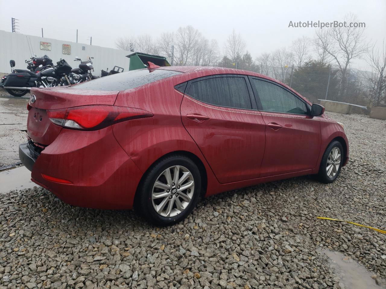 2014 Hyundai Elantra Se Burgundy vin: 5NPDH4AE1EH544772