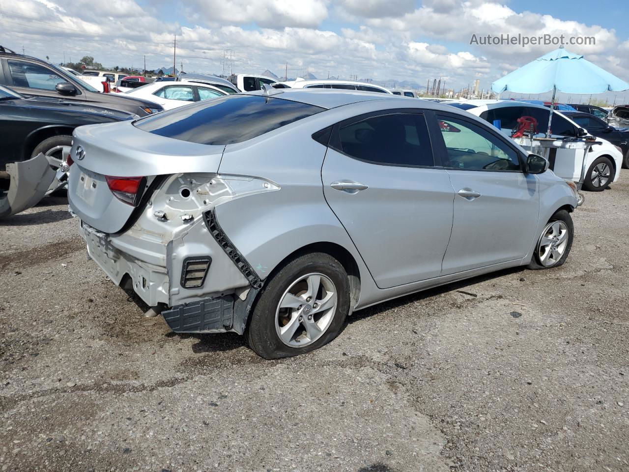 2015 Hyundai Elantra Se Silver vin: 5NPDH4AE1FH556597