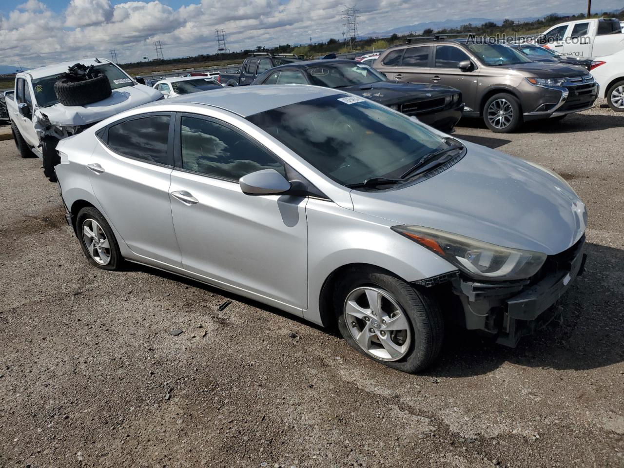 2015 Hyundai Elantra Se Silver vin: 5NPDH4AE1FH556597